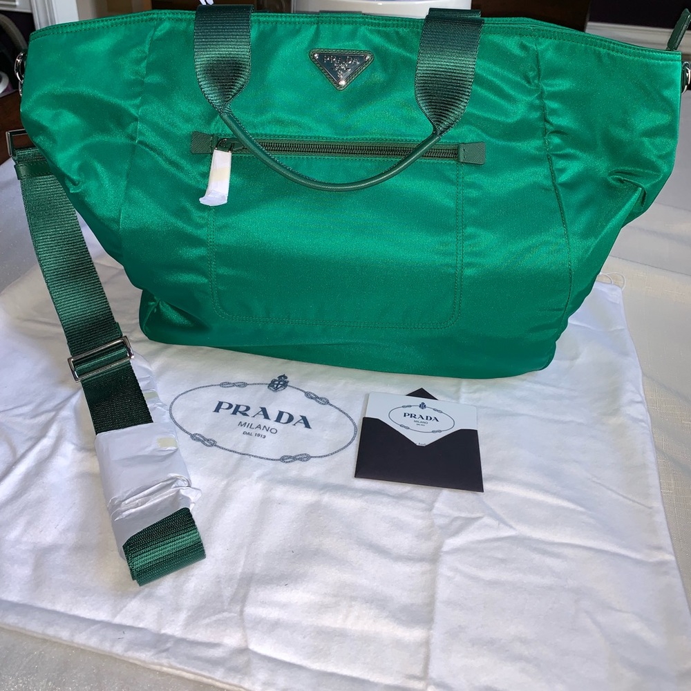 PRADA Tessuto Nylon Bag Oleandro Green